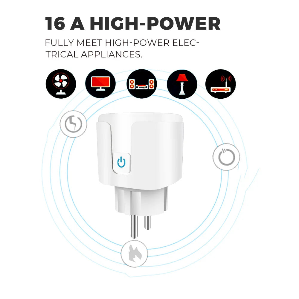 Smart Plug EU 20A WiFi — Voice Control with Alexa & Google Assistant