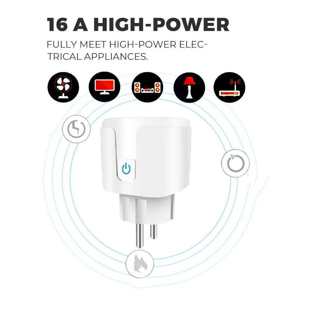Smart Plug EU 20A WiFi — Voice Control with Alexa & Google Assistant