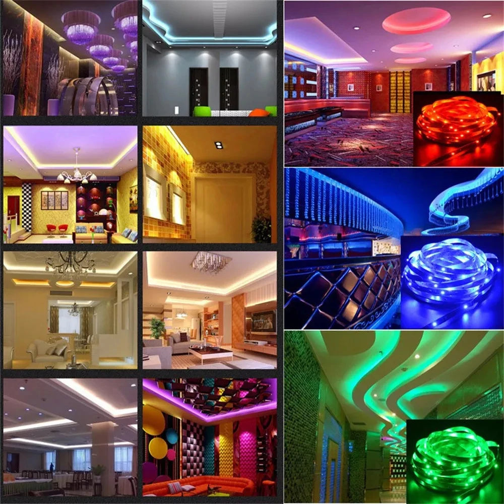 LED Strip Light 12V 5M 300 Leds SMD 2835 Diode Tape RGB & Single Colors High Quality LED Ribbon Flexible Home Decoration Lights