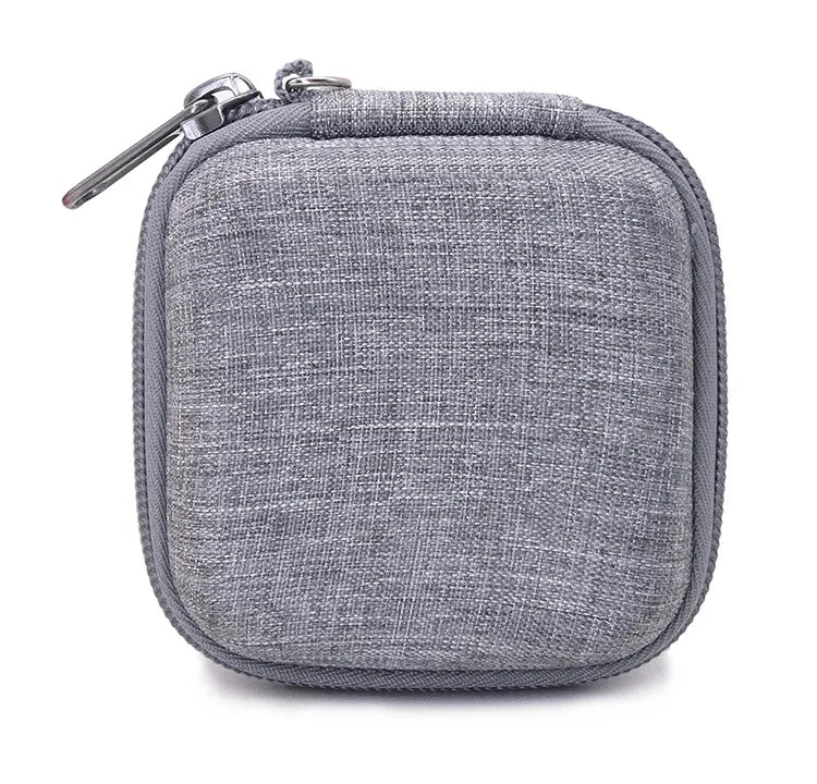 Portable Leather Earphone & Cable Organizer Bag — Travel Digital Accessories Case