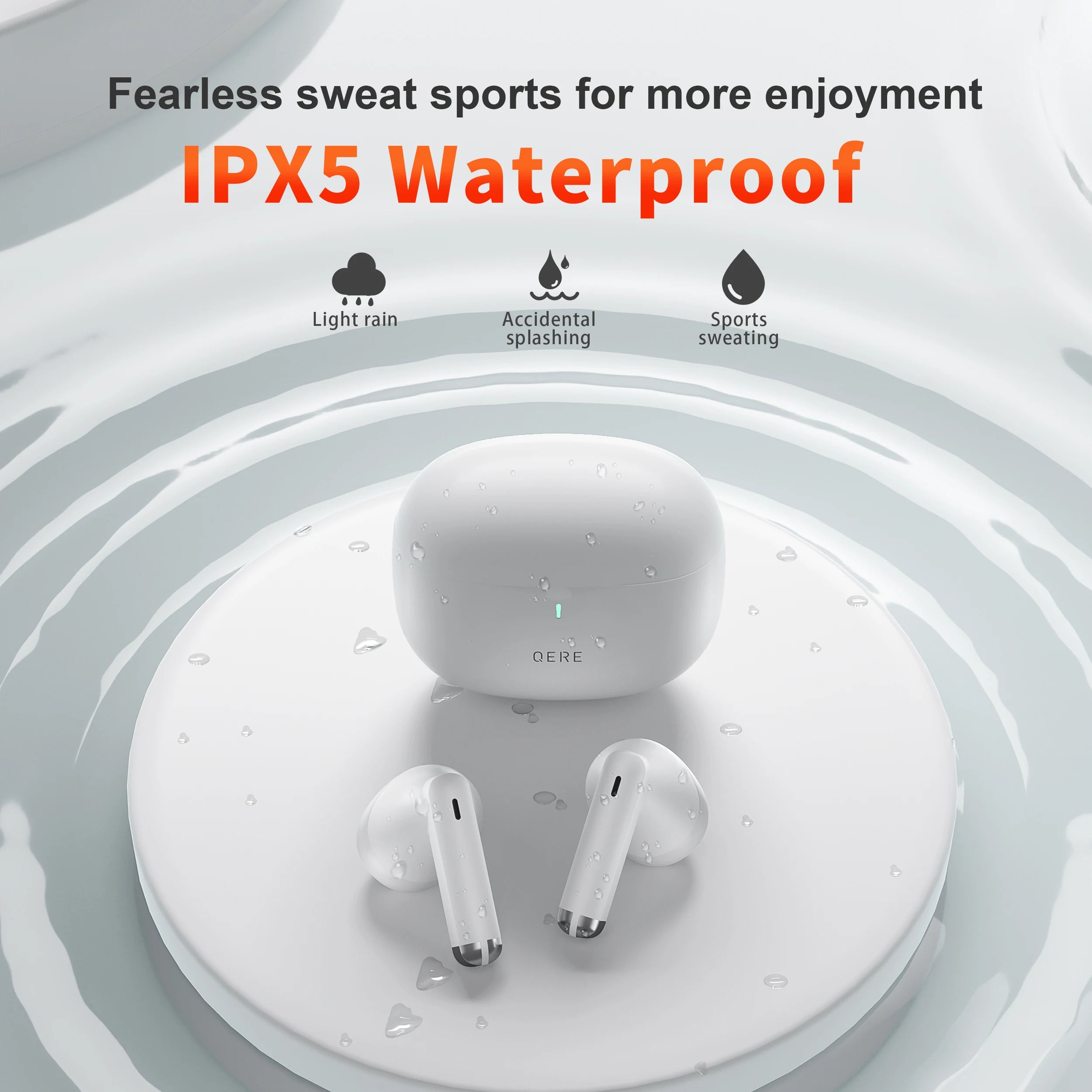 Wireless Earphones QERE E28 NEW TWS Bluetooth 5.3 HD Microphone HIFI Headphone 13mm Driver Low Latency gaming waterproof Earbud