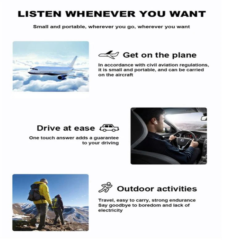 Wireless Earbuds TWS Bluetooth Headphones Deep Bass Stereo Sound Ear Buds Wireless Waterproof in-Ear Earphones with Mic,