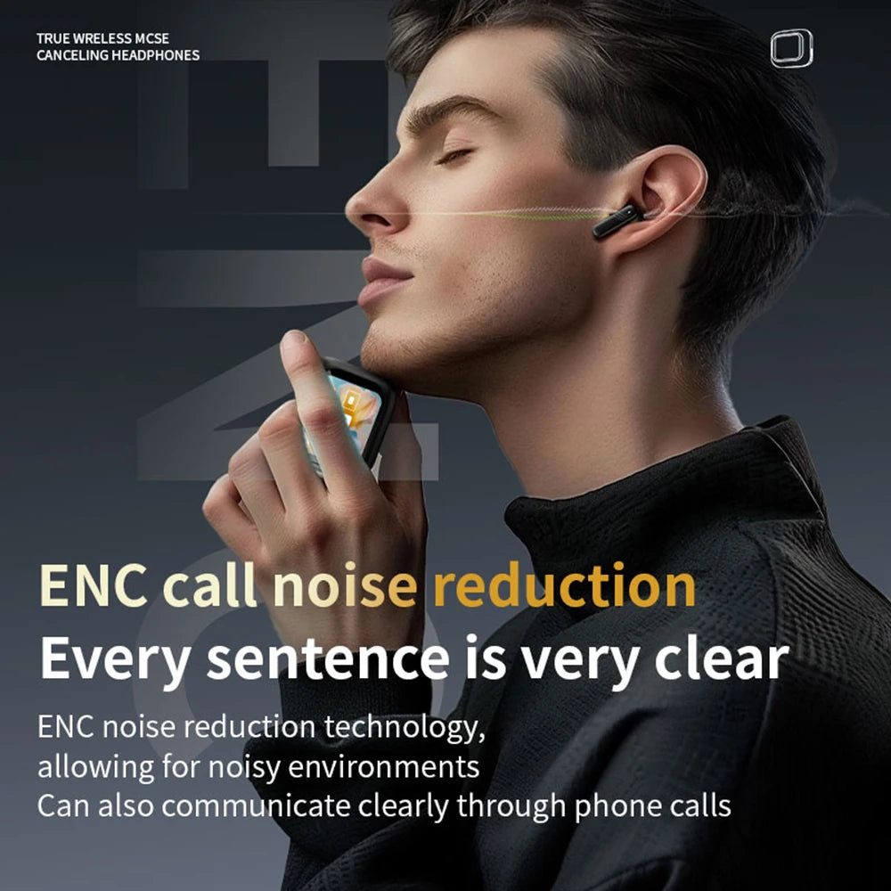 Wireless Earbuds With Touch Screen In-Ear Earphone ANC Noise Cancellation Long Battery ENC Mic Compatible For IOS Android