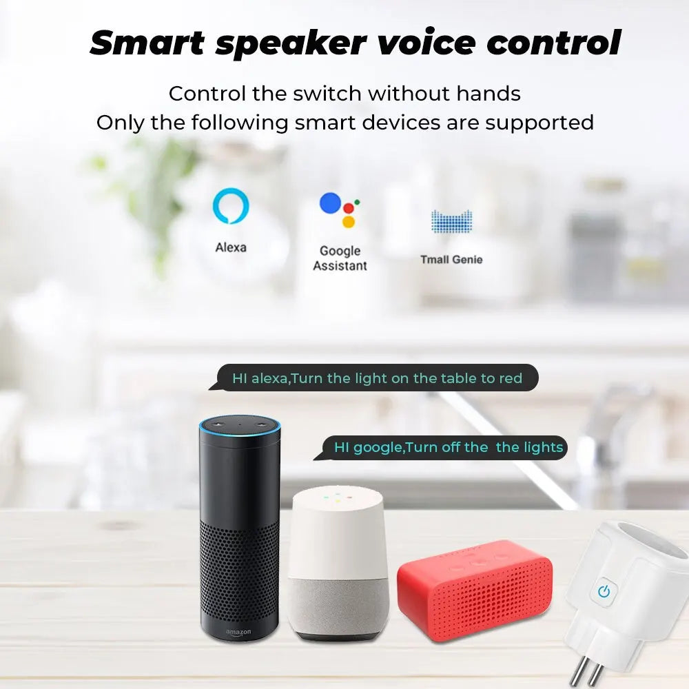 Smart Plug EU 20A WiFi — Voice Control with Alexa & Google Assistant