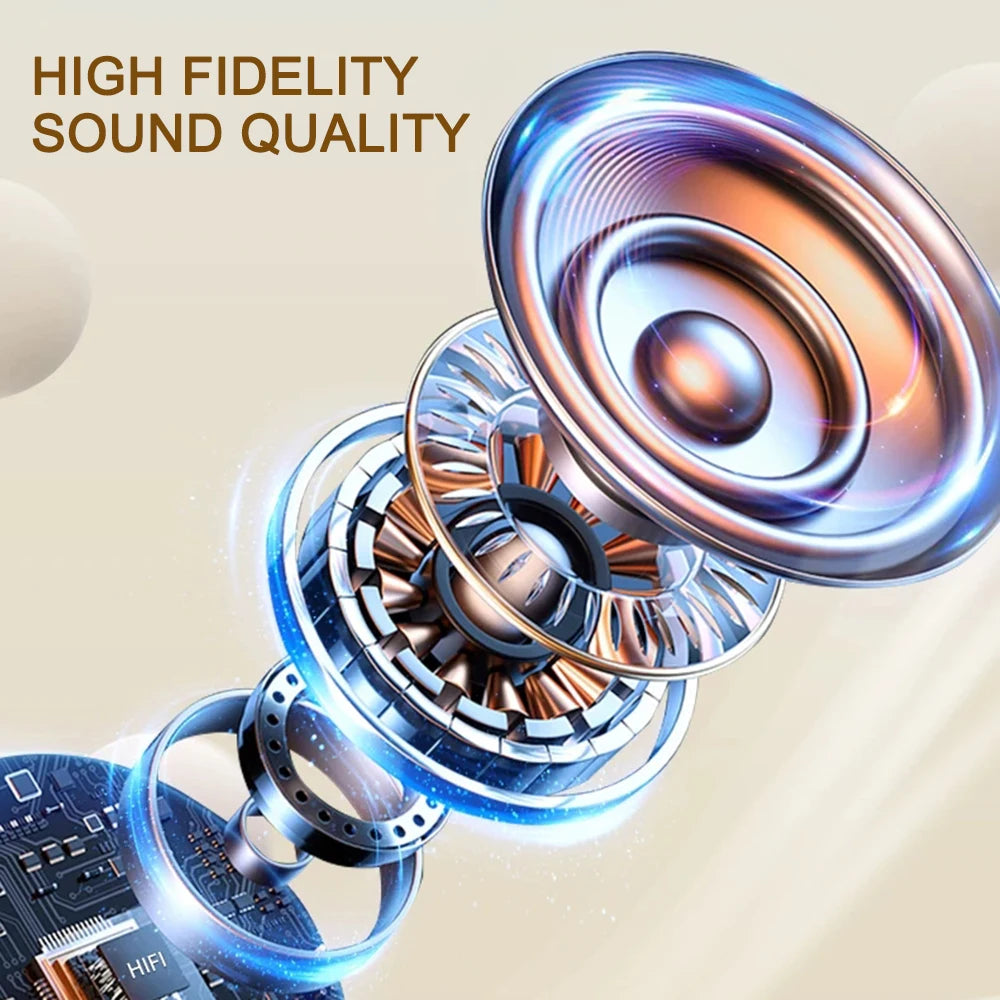Wireless Earbuds With Touch Screen In-Ear Earphone ANC Noise Cancellation Long Battery ENC Mic Compatible For IOS Android