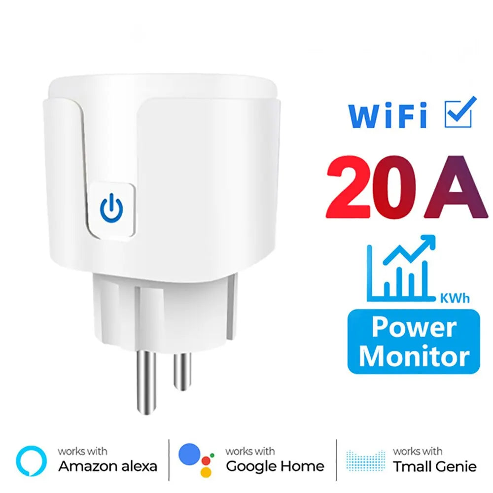 Smart Plug EU 20A WiFi — Voice Control with Alexa & Google Assistant