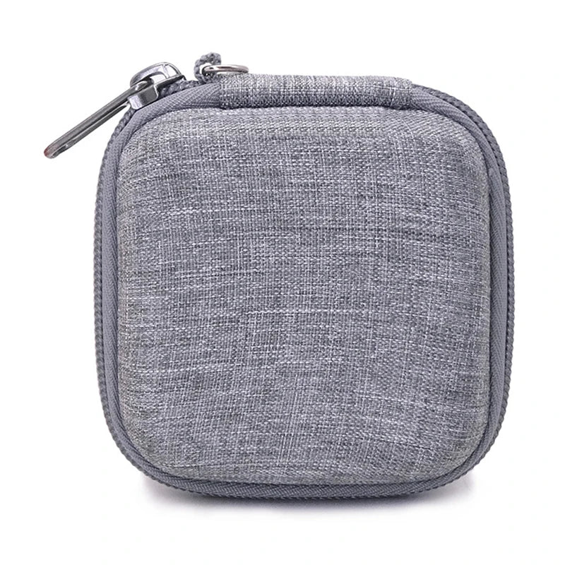 Portable Leather Earphone & Cable Organizer Bag — Travel Digital Accessories Case