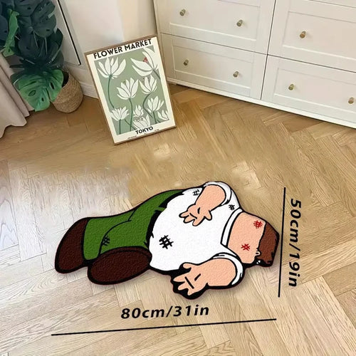 Alfombra Suave Estampada — Decoración Impermeable para Dormitorio y Sala